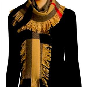 Burberry fringe scarf